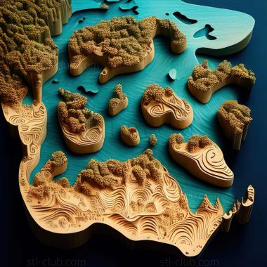 3D model Londolovit Lihir Island in Papua New Guinea (STL)